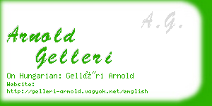 arnold gelleri business card